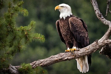 bald eagle on a tree branch