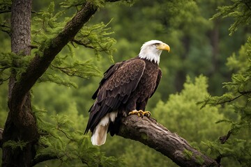 bald eagle on a tree branch