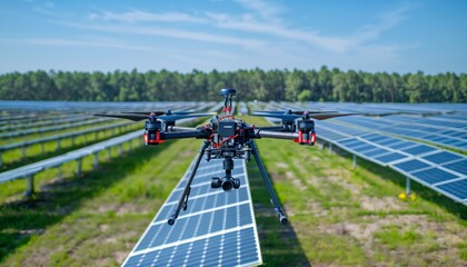 Poster - Dronemounted infrared camera surveying a solar farm for enhanced monitoring