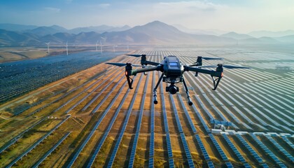 Poster - Dronemounted infrared camera conducting survey of solar farm efficiency