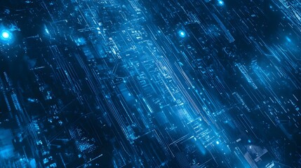 Abstract blue technology, business or science background. 