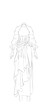 © Shadow - sketch of a girl in a dress