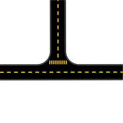 City road and highway top view  elements for map