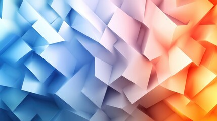 Poster - Abstract geometric mosaic graphics template featuring polygons and squares ideal as a backdrop for presentations and providing ample copy space