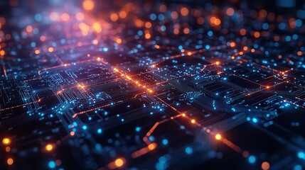 Poster - detailed visualization of machine learning algorithms processing vast amounts of big dat showcasing the integration of ai in dat analytics and predictive modeling