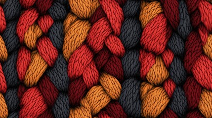 Poster - Seamless fabric knit texture generated