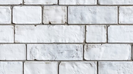 Poster - High resolution photo of a white and grey tiled wall with seamless brick texture suitable for interior backgrounds