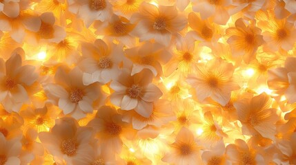 Poster - Flower garland illuminated texture in low light