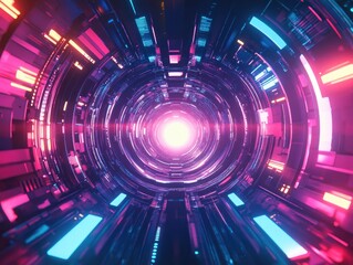 Poster - Futuristic background design in 3D ideal for banner use