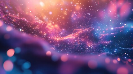 Wall Mural - Endless universe featuring stars and galaxies in outer space created through 3D cartoon rendering Cosmos art