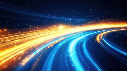 Poster - Abstract background with dynamic night motion effects