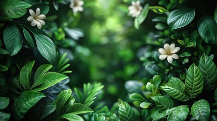 Wall Mural - serene nature based image featuring elegant elements lush greenery and ample copy space for your text the blank space allows for versatile use in various design projects and marketing materials