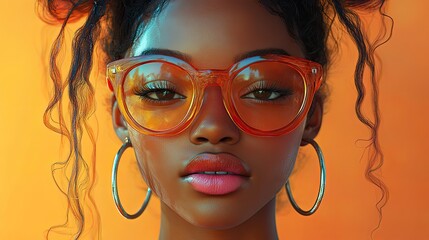 Poster - vibrant gen z style virtual influencer avatar showcasing ai generated facial features and trendy fashion elements perfect for illustrating modern digital personas and social medi trends