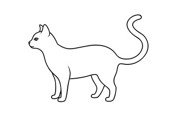 Cat Silhouette | isolated vector silhouette illustration on white background