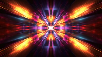 Poster - abstract multi colored laser light background for design featuring a cross pattern and propeller ele