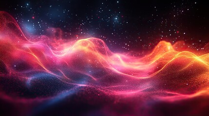 Poster - abstract digital glitch background with neon colors static distorted lines and shapes.stock image