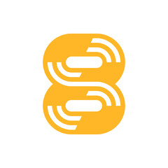 Fototapete - Monogram 8. Number 8. Number 8 design logo. Monogram letter mark 8 logo design. Monogram design vector logo. Monogram number 8 logo design. Simple number 8 monogram. Monogram 8 design logo. 