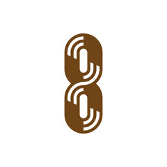 Fototapete - Monogram 8. Number 8. Number 8 design logo. Monogram letter mark 8 logo design. Monogram design vector logo. Monogram number 8 logo design. Simple number 8 monogram. Monogram 8 design logo. 