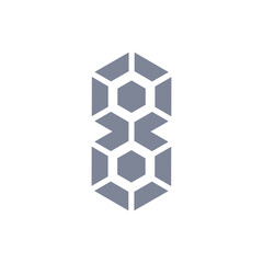 Fototapete - Monogram 8. Number 8. Number 8 design logo. Monogram letter mark 8 logo design. Monogram design vector logo. Monogram number 8 logo design. Simple number 8 monogram. Monogram 8 design logo. 
