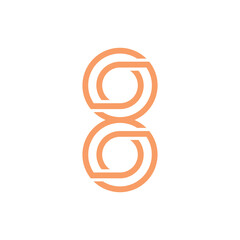 Fototapete - Monogram 8. Number 8. Number 8 design logo. Monogram letter mark 8 logo design. Monogram design vector logo. Monogram number 8 logo design. Simple number 8 monogram. Monogram 8 design logo. 