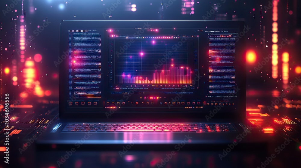 abstract screens with dat symbolizing the concept of learning to code perfect for promoting coding education and programming courses.illustration