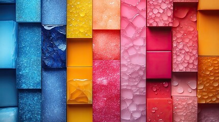 Poster - abstract shapes and vibrant colors illustrating cohesive brand identity and design elements