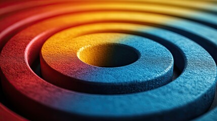 Fototapete - abstract target with vibrant colors symbolizing strategic planning and goal setting.image
