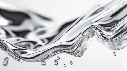 Wall Mural - water splash on white background, a captivating display of liquid energy dynamic