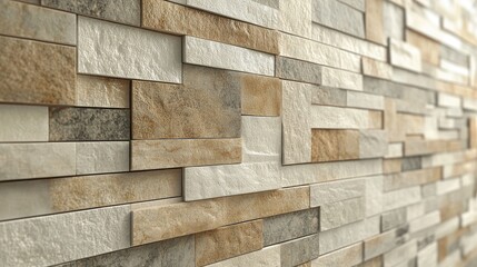 Poster - 3D Rendering of Decorative Wall Tiles for Home Interiors