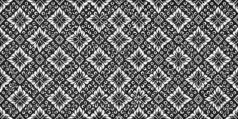 Asymmetrical black and white pattern design for wallpaper