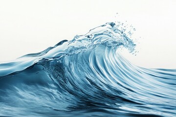 Wall Mural - an ocean wave with a white background