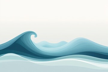 Wall Mural - a painting of a wave in the ocean