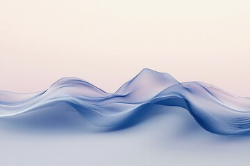 Wall Mural - a blue wave of water on a white background