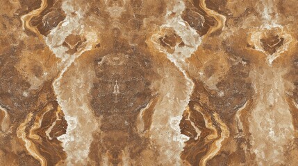 Poster - Abstract symmetrical pattern showcasing the texture of natural brown marble Stunning seamless spotted design ideal for background use featuring a mirrored effect