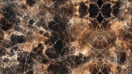 Poster - Abstract symmetrical pattern showcasing the texture of natural brown marble Stunning seamless spotted design ideal for background use featuring a mirrored effect