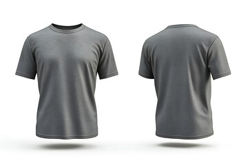 Blank White Tshirt Mockup Front and Back View