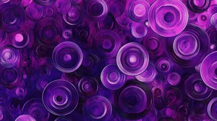 Poster - Vibrant violet circles designed for a digital background illustration