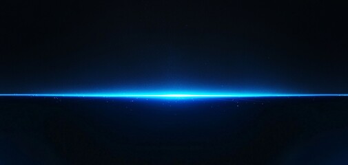 Poster - A stunning blue light beam emerging from a dark background, creating an atmospheric and futuristic effect for various design projects.
