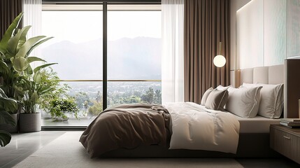 Wall Mural - Serene bedroom retreat