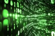 © kribbox - Abstract digital background with binary code in green.