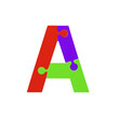 © Unerispace - 3D Colorful Puzzle Piece Letter A. 3D Icon