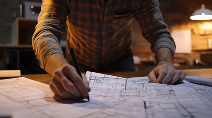 Poster - Architectural blueprint