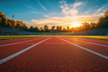 Poster - The plastic track in the sports arena