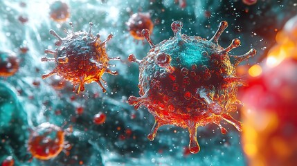 Poster - cell apoptosis with cells undergoing programmed death highlighting cellular components and molecular