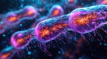 Poster - laser therapy targeting cells highlighting precision treatment in medical applications.image