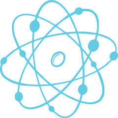 Aufkleber - Atom Icon. Molecule Icon. Atom Molecule Logo