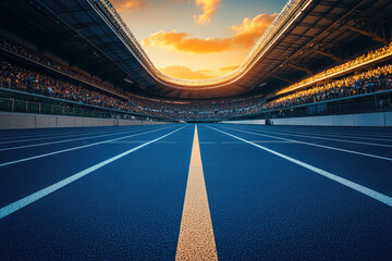 Poster - The plastic track in the sports arena