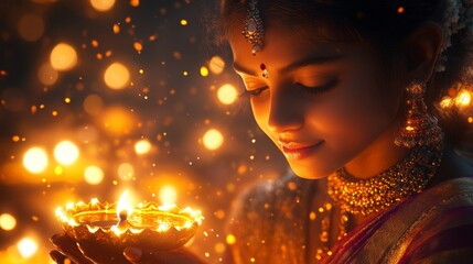 Aufkleber - The Enchanted Diwali Lights. A Family's Journey of Joy and Magical Surprises