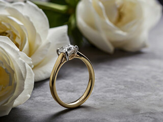 Wedding ring featuring a flawless diamond.