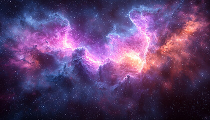 Wall Mural - Glowing star field in deep space background galaxy generated by AI